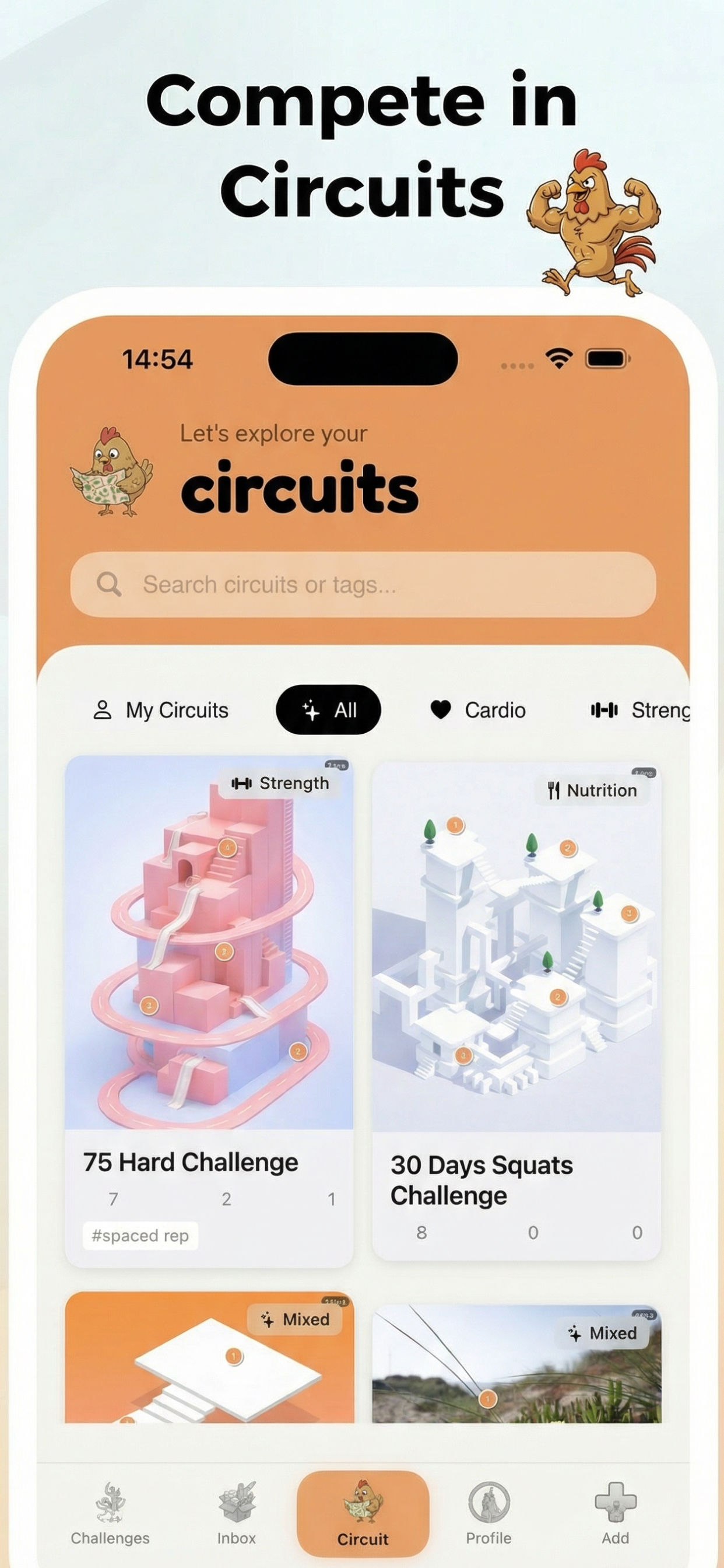 Multi-step workout circuits